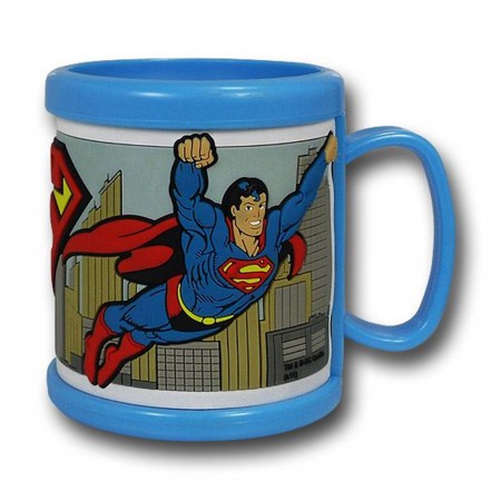 Superman Happy in Metropolis Plastic Mug