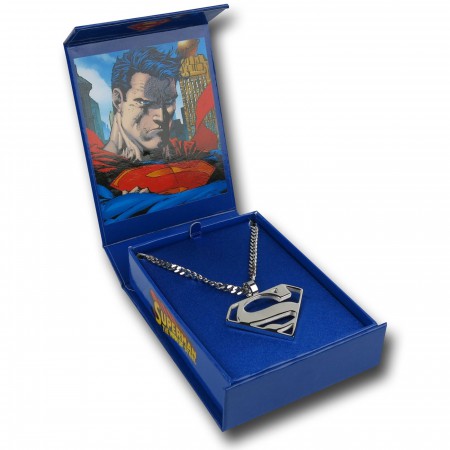 Superman Symbol Necklace w/ Box