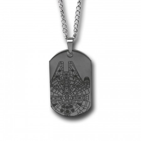 Star Wars Force Awakens Falcon Dog Tag Necklace