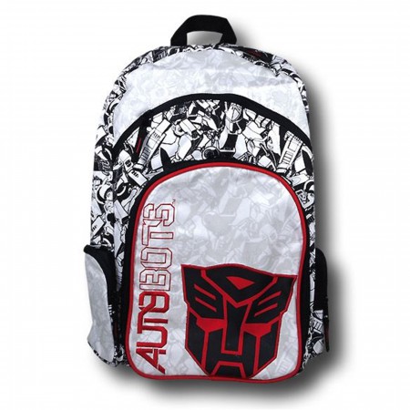 Transformers Autobot Black and White Backpack