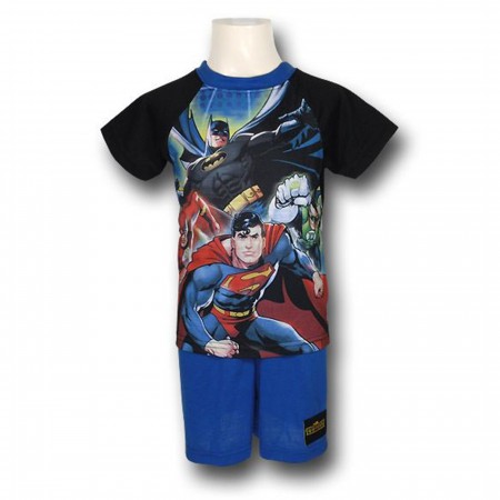 JLA Justice League Legends Blue Pajamas