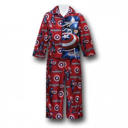Captain America Kids Button Pajama Set