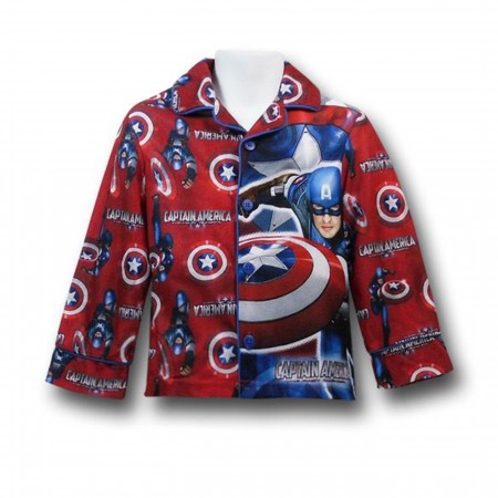 Captain America Kids Button Pajama Set