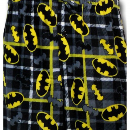 Batman Patchwork Plaid Fleece Pants