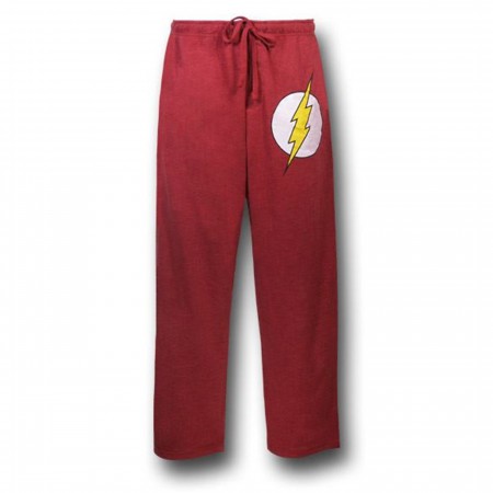 Men's Flash Symbol Heather Red Pajama Pants
