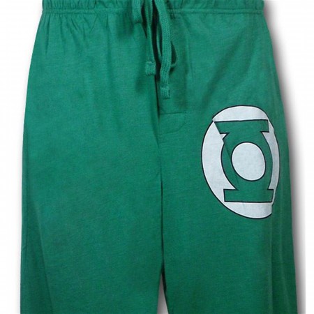 Men's Green Lantern Symbol Green Pajama Pants
