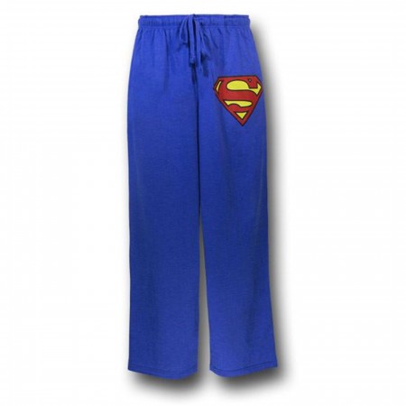 Men's Superman Symbol Blue Pajama Pants