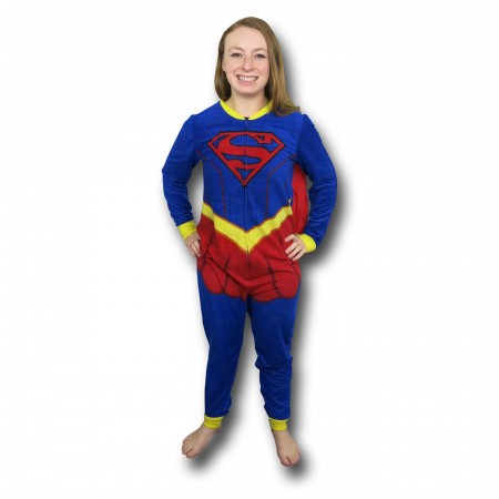 Supergirl Caped Costume Women's Union Suit