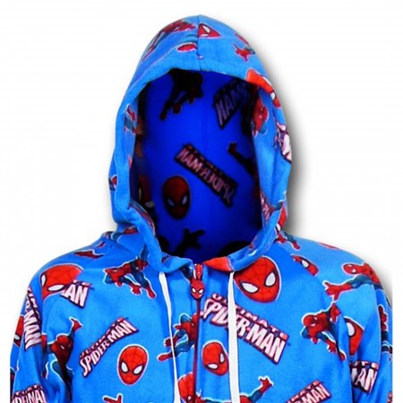Spiderman Footed Hooded Pajamas