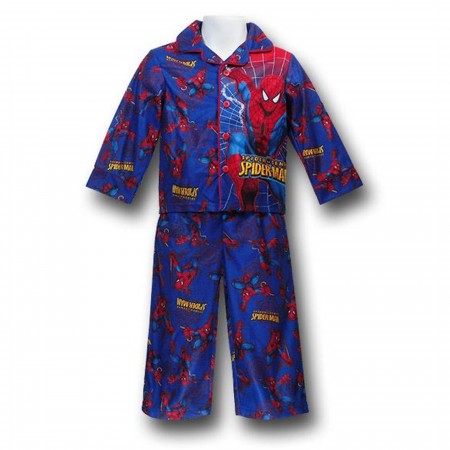 Spiderman Kids Navy Blue Pajama Set