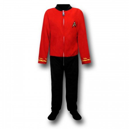 Star Trek Security Uniform Footed Pajamas