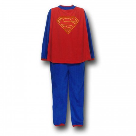 Superman Caped Plush Costume Pajamas