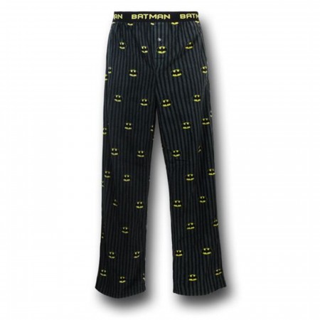 Batman Black Plush Symbol Pajama Pants