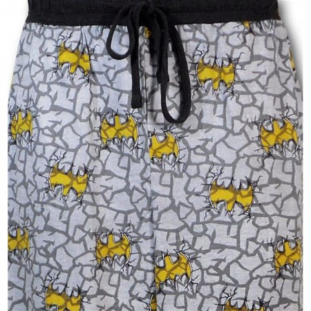 Batman Grey and Yellow Pajama Pants