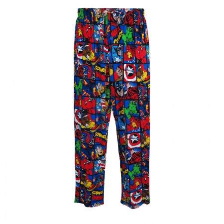 Marvel Comic Heroes Boxes Pajama Pants