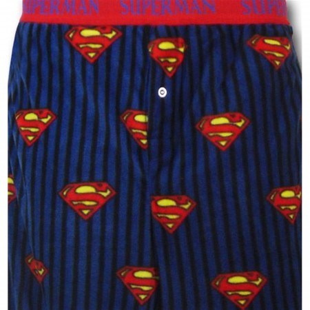 Superman Blue Poly Fleece Symbol Pajama Pants
