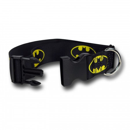 Batman Symbol Plastic Clasp Dog Collar