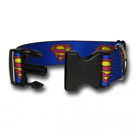 Superman Symbol Plastic Clasp Dog Collar