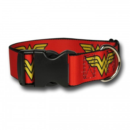 Wonder Woman Symbol Plastic Clasp Dog Collar