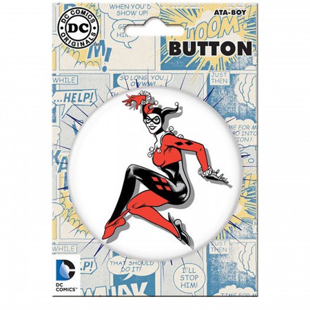 Harley Quinn Pose 3" Button