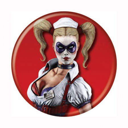 Harley Quinn Arkham Nurse Button