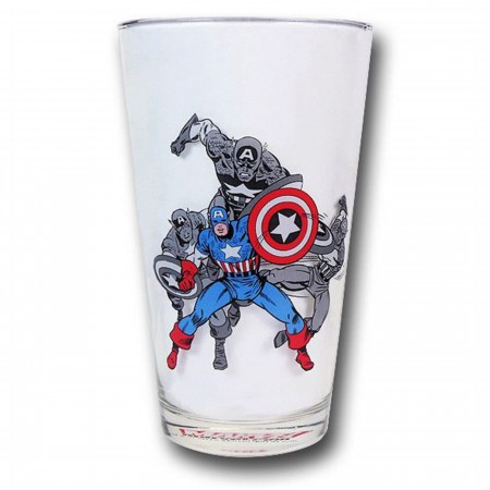 Captain America In Action Pint Glass 2-Pack