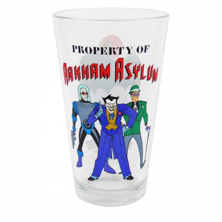 Batman Animated Property of Arkham Asylum Pint Glass
