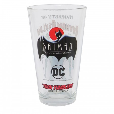 Batman Animated Property of Arkham Asylum Pint Glass