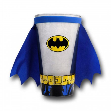 Batman Costume and Cape Pint Glass