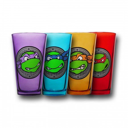 TMNT Colored Pint Glass Set of 4