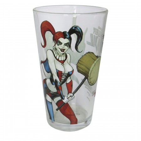 Joker and Harley Quinn Laughing Pint Glass