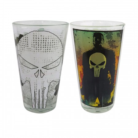 Punisher Skulls 2-Piece Pint Glass Set
