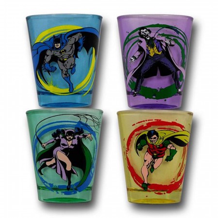 Batman Friends and Foes Colored Shot Glass Set