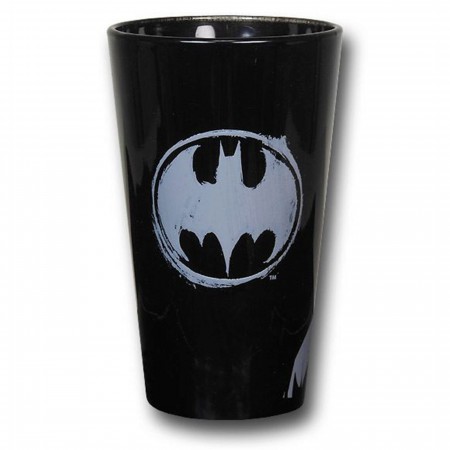 Superman and Batman Red and Black Pint Glass Set
