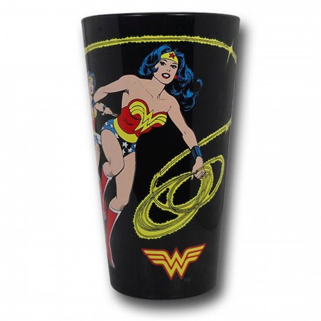 Wonder Woman Black Set of 4 Pint Glasses