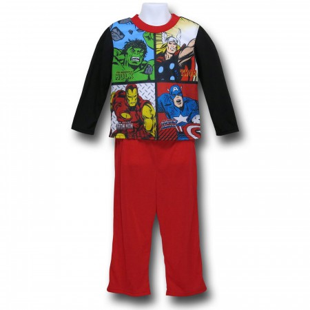 Avengers Classic Squares Kids Pajama Set