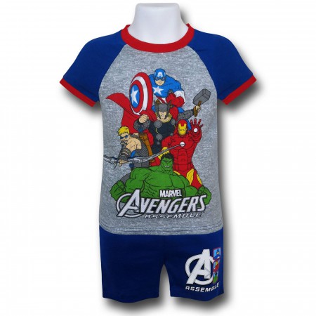 Avengers Kids Shorts and Shirt PJ Sleep Set
