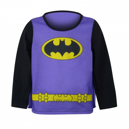 Batgirl Caped Purple Girls Pajama Set