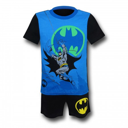 Batman Kids Shorts and Shirt PJ Sleep Set