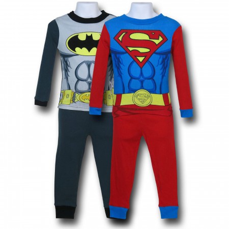 Superman & Batman Costume Kids Pajama Set