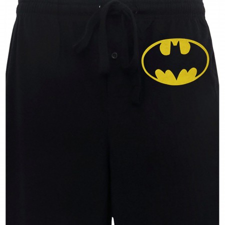 Batman Yellow Symbol Black Sleep Pants