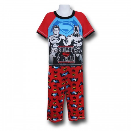 Batman Vs Superman Kids Red Pajama Set