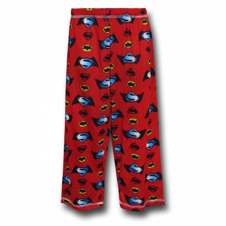 Batman Vs Superman Kids Red Pajama Set