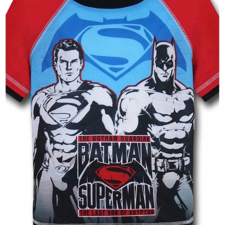 Batman Vs Superman Kids Red Pajama Set