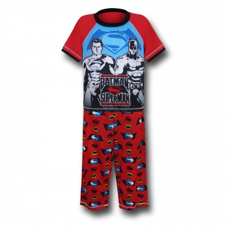 Batman Vs Superman Kids Red Pajama Set