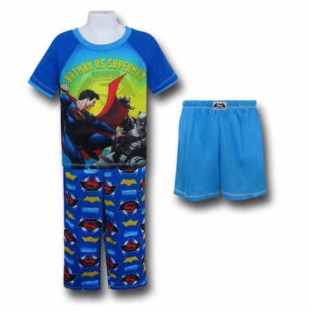 Batman Vs Superman Kids 3-Piece Pajama Set