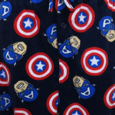 Captain America Shield Face Micro Fleece Men's Sleep Pants
