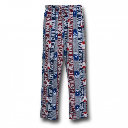 Captain America Civil War Logo Pajama Pants