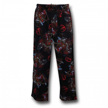 Deadpool All Over Symbol Men's Pajama Pants