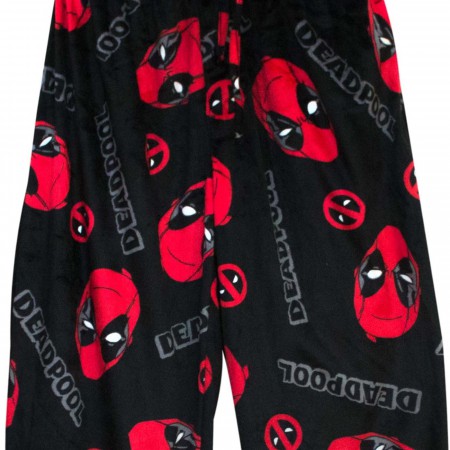 Deadpool Slash & Holes Men's Fleece Pajama Pants
